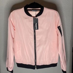 Pink & Black Zip Up Jacket Size Small